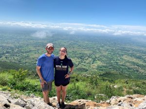 Kyra and Logan, at Mòn Prenti (Prayer Mountain) 