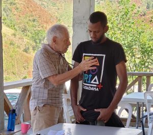 Dr. George Bazaco holding office hours in Dominican Republic